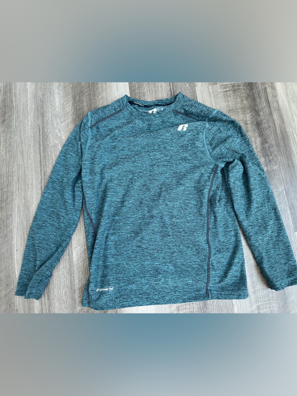 Russ Kids Long-Sleeve Tee in Heather Teal
